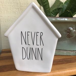 Rae Dunn “NEVER DUNN” Money Bank